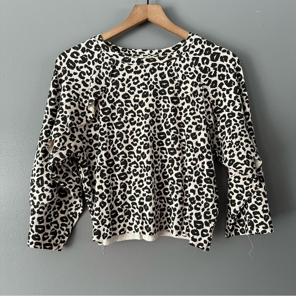Joyfolie Mia Joy Idonya Top in Ivory Animal | Cream + Black | NWT |‎ Size 14Y - Picture 1 of 10
